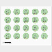 Beige und Peach Creative Minimalistisch Wedding Ca Runder Aufkleber (Blatt)