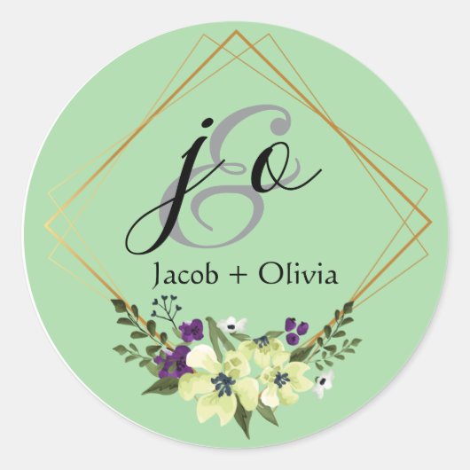 Beige und Peach Creative Minimalistisch Wedding Ca Runder Aufkleber (Vorderseite)
