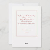 Beige und Red Frohe Weihnachten wünscht Gruß (Rückseite)