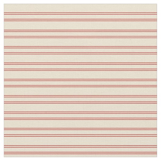 Beige und rote Streifen Stoff (Nahaufnahme)