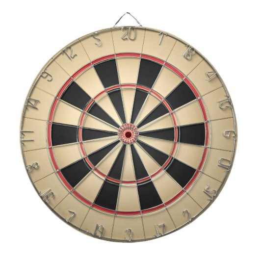Beige und rote Tafel Dartscheibe (vorne)