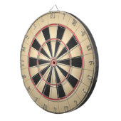 Beige und rote Tafel Dartscheibe (Vorderseite rechts)