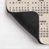 Beige und Schwarz 2027 Kalender Mousepad (Ecke)