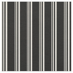 Beige und schwarz gefärbte Linse/Streifenmuster Stoff