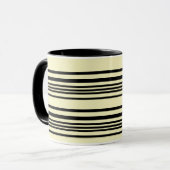 Beige- und Schwarz gestreifter Becher — Ruhig, Chi Tasse (Vorderseite Links)