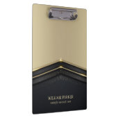 Beige und Schwarz-Gold-Arrow Klemmbrett (Rechts)