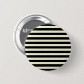 Beige und schwarze, elegante horizontale Streifen Button (Vorne & Hinten)