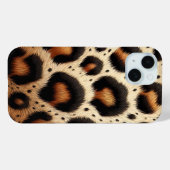 Beige und schwarze Geparde Fur Animal Print Spots Case-Mate iPhone Hülle (Rückseite (Horizontal))