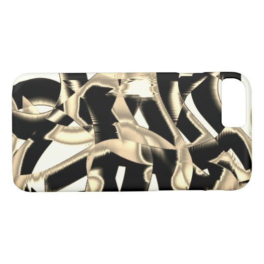 Beige und schwarze Schrott oder Band auf klar zers Case-Mate iPhone Hülle (Rückseite (Horizontal))
