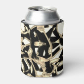 Beige und schwarze Schrott oder Band auf klar zers Dosenkühler (Kanne Vorderseite)