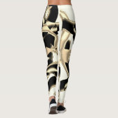 Beige und schwarze Schrotte oder Klebeband zerstör Leggings (Rückseite)