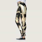 Beige und schwarze Schrotte oder Klebeband zerstör Leggings (Links)