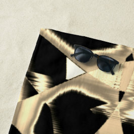 Beige und schwarze Schrotte oder Klebeband zerstör Strandtuch