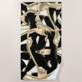 Beige und schwarze Schrotte oder Klebeband zerstör Strandtuch (Vorderseite)