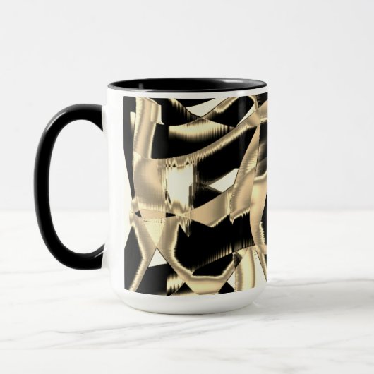 Beige und schwarze Schrotte oder Klebeband zerstör Tasse (Links)