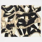 Beige und schwarze Schrotte, zerstörtes Band auf k Fleecedecke (Vorderseite (Horizontal))