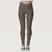 Beige und schwarze Streifen Leggings (Vorderseite)