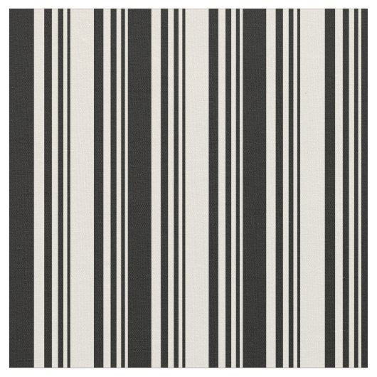 Beige und schwarze Streifen Stoff (Nahaufnahme)