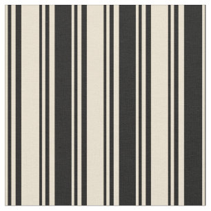 Beige und Schwarze Streifen Stoff