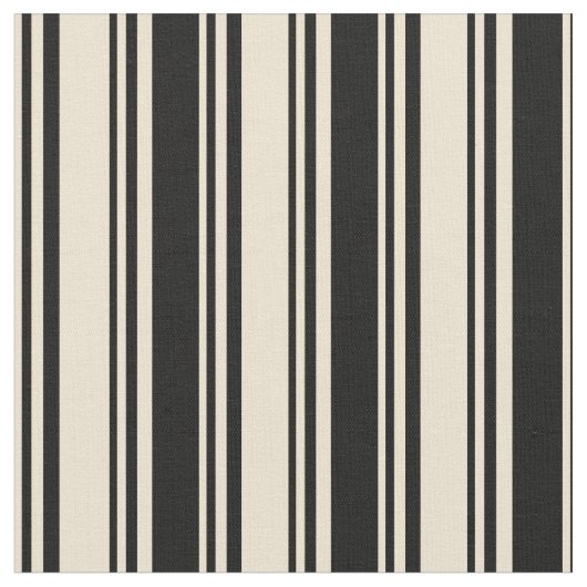 Beige und Schwarze Streifen Stoff (Nahaufnahme)