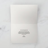 Beige und schwarze Typografie Karte (Innenseite)