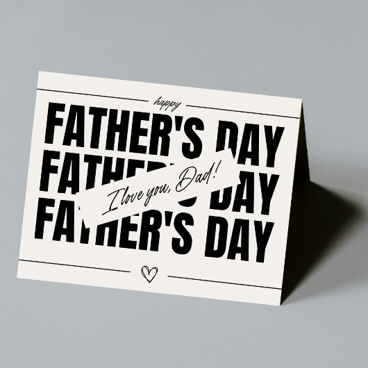 Beige und schwarze Typografie Karte