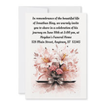 Beige und Sepia Lilies Celebration of Life