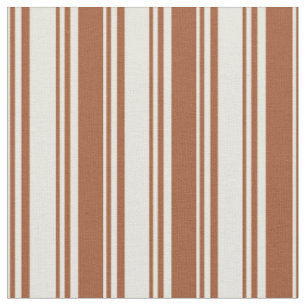 Beige und Sienna Streifen/Linierte Muster Stoff