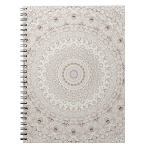 Beige- und Taupe-Mandala-Musterdesign Notizblock
