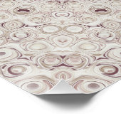 Beige- und Taupe-Mandala-Musterdesign Poster (Ecke)
