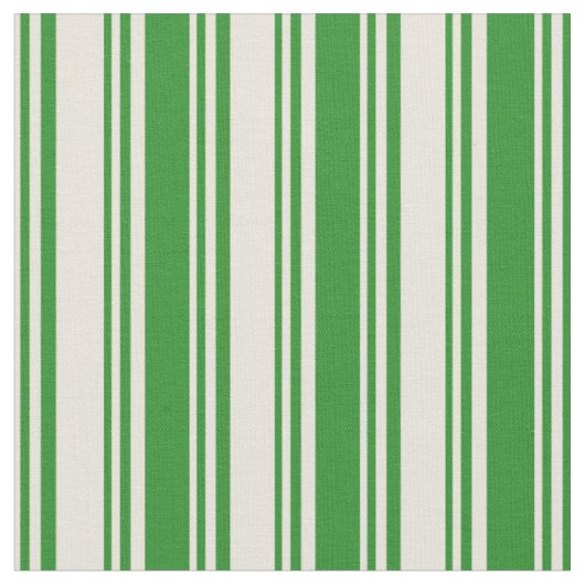 Beige und waldgrüne Farbmuster Stoff (Nahaufnahme)