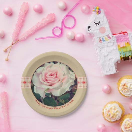 Beige und weich rosa pappteller (Party)
