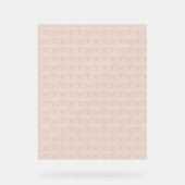 beige und weiß karierte Muster auf weißem Bach Acrylschild (Vorderseite)