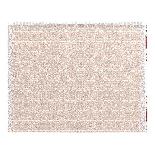 beige und weiß karierte Muster auf weißem Bach Kalender (Titelbild)