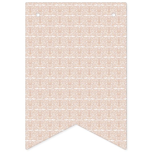 beige und weiß karierte Muster auf weißem Bach Wimpelkette (Erste Fahne)