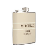 Beige und weiße Hochzeitsflasche Flachmann (Rechts)