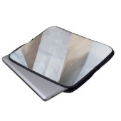 Beige und weiße Oberfläche Laptopschutzhülle (Vorne Knopf)