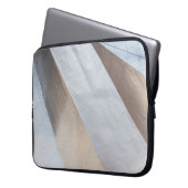 Beige und weiße Oberfläche Laptopschutzhülle (Vorderseite Links)
