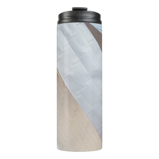 Beige und weiße Oberfläche Thermosbecher (Vorderseite)