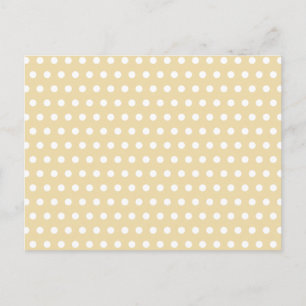 Beige und weiße Polka Dot Muster. Spotty. Postkarte