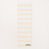 Beige und weißer Individuelle Name Yogamatte (Vorderseite)
