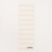Beige und weißer Individuelle Name Yogamatte (Rückseite)