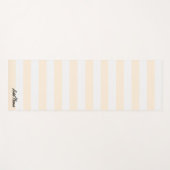 Beige und weißer Individuelle Name Yogamatte (Vorderseite (Horizontal))