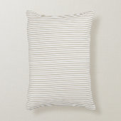 Beige und weißer Ticking-Streifen Dekokissen (Vorderseite(Vertikal))