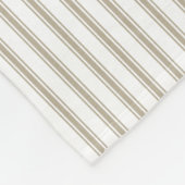 Beige und weißer Ticking-Streifen Fleecedecke (Ecke)