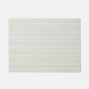 Beige und weißer Ticking-Streifen Fußmatte