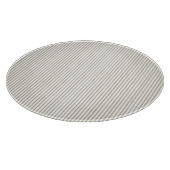 Beige und weißer Ticking-Streifen Schneidebrett (Ecke)