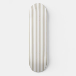 Beige und weißer Ticking-Streifen Skateboard
