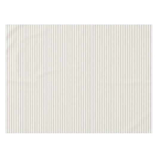 Beige und weißer Ticking-Streifen Tischdecke (Vorderseite (Horizontal))