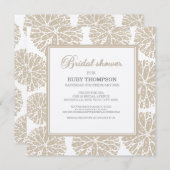 BEIGE Under Sea Coral Modernes BRAUTPARTY Einladung (Vorne/Hinten)